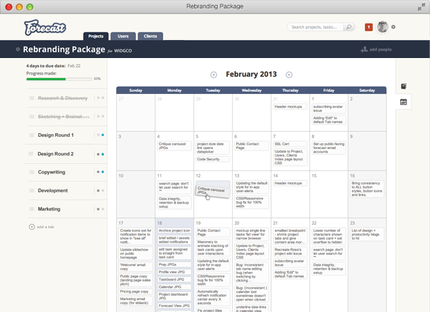 Slide-calendar